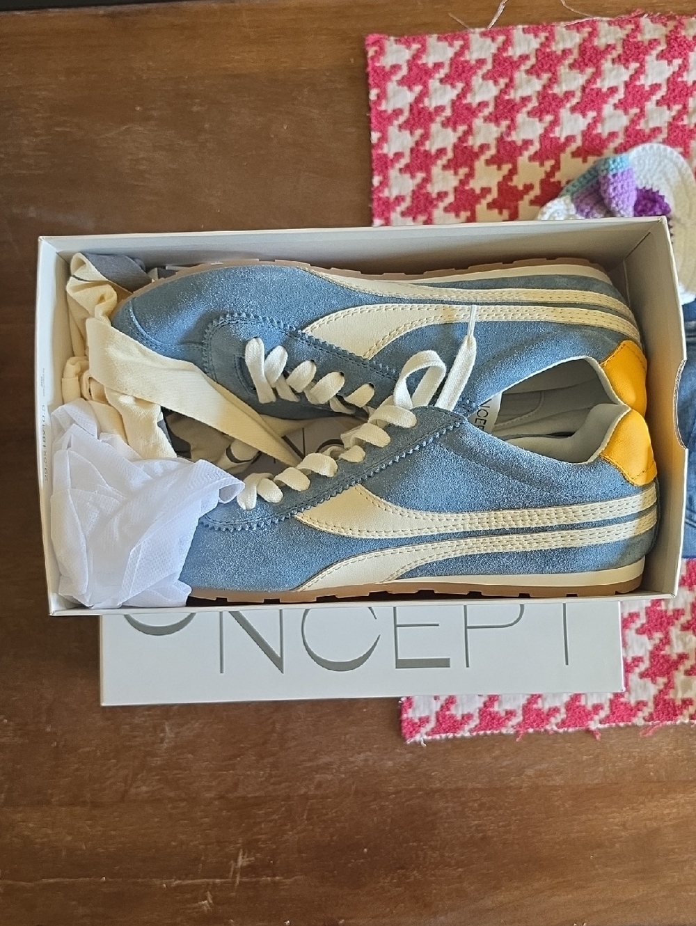 ONCEPT ESSEX Women’s Suede Ballet Sneakers Harbor Blue, 9.5, Reg $300